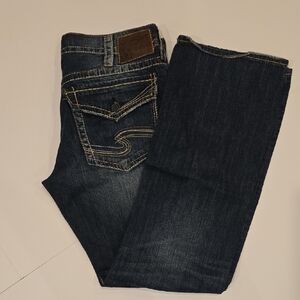 34x34 Silver Jeans Dark Wash Straight Leg Men’s Jeans 217